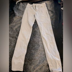 American eagle straight leg jeans greyish off white stretch jeans. Size 0